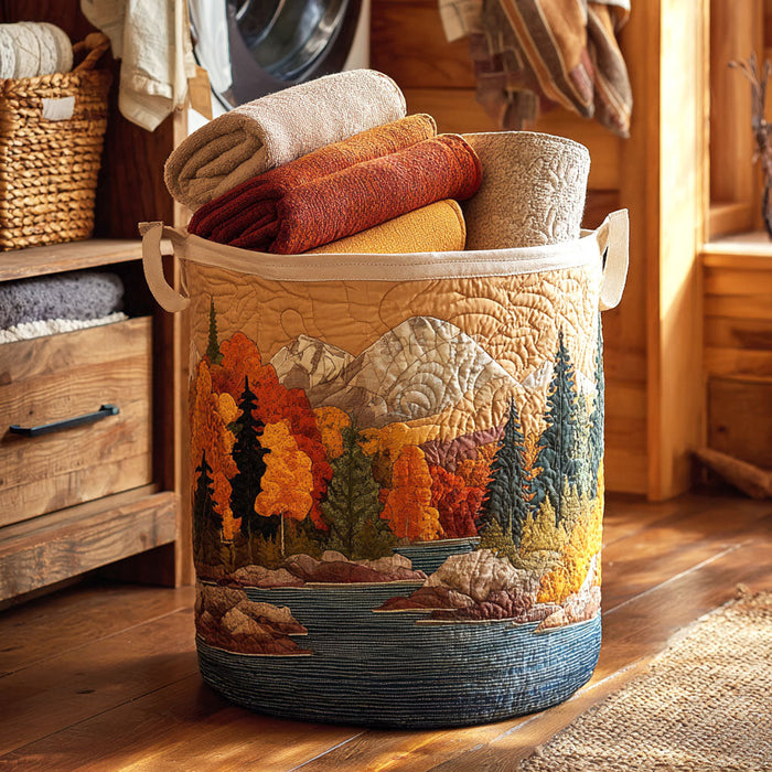 Autumn River Quilted Laundry Basket 1