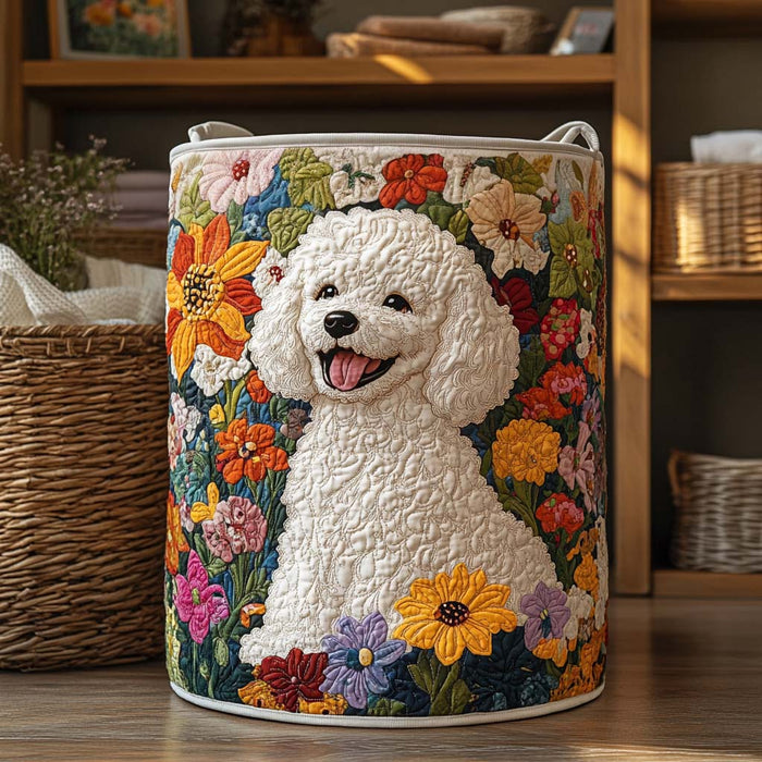 Blooming Fields Quilted Laundry Basket 1