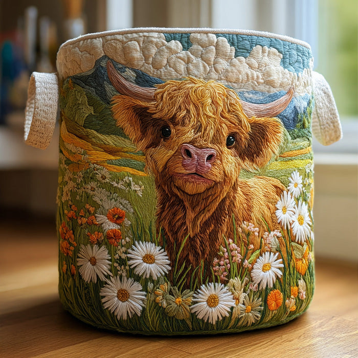 Blooming Highlands Quilted Laundry Basket 1