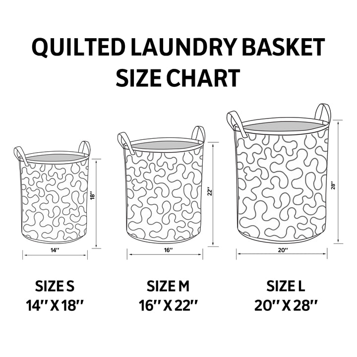 Blue Lupin Quilted Laundry Basket 2