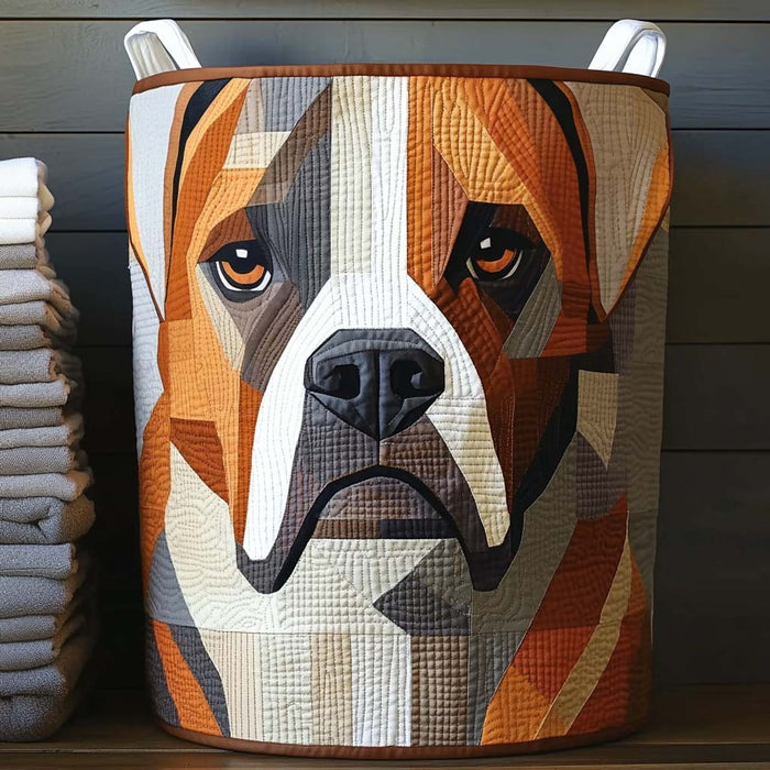 Bold Boxer Quilted Laundry Basket 1