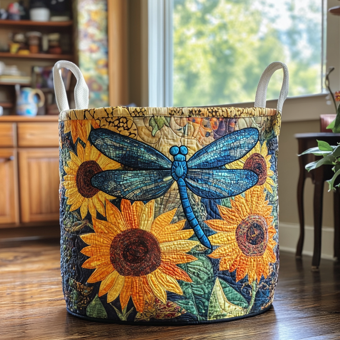 Butterfly Quilted Laundry Basket 1
