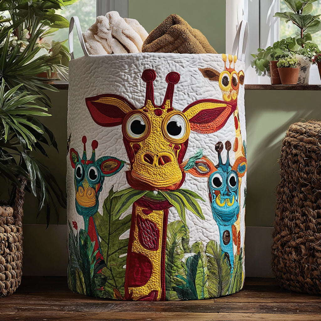 Catch Me If You Can Quilted Laundry Basket 1