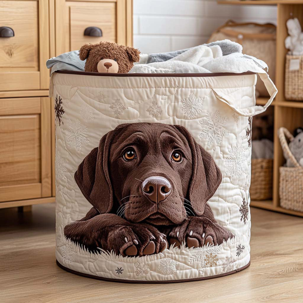 Cuddle Puppy Quilted Laundry Basket 1