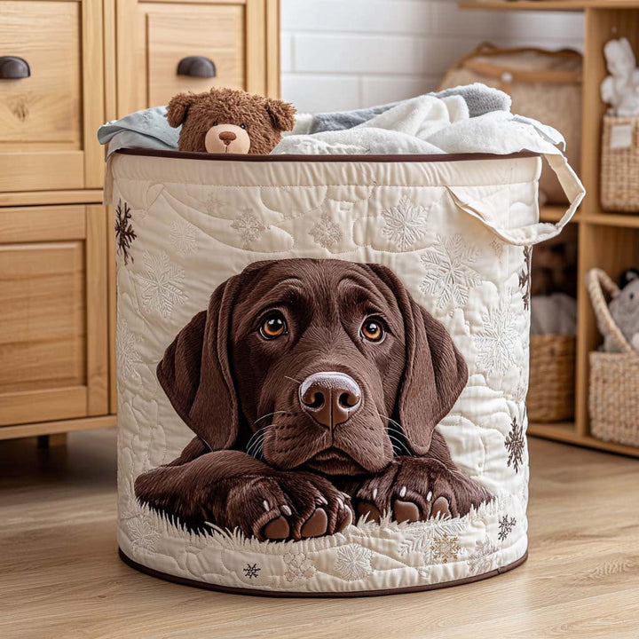 Cuddle Puppy Quilted Laundry Basket 1