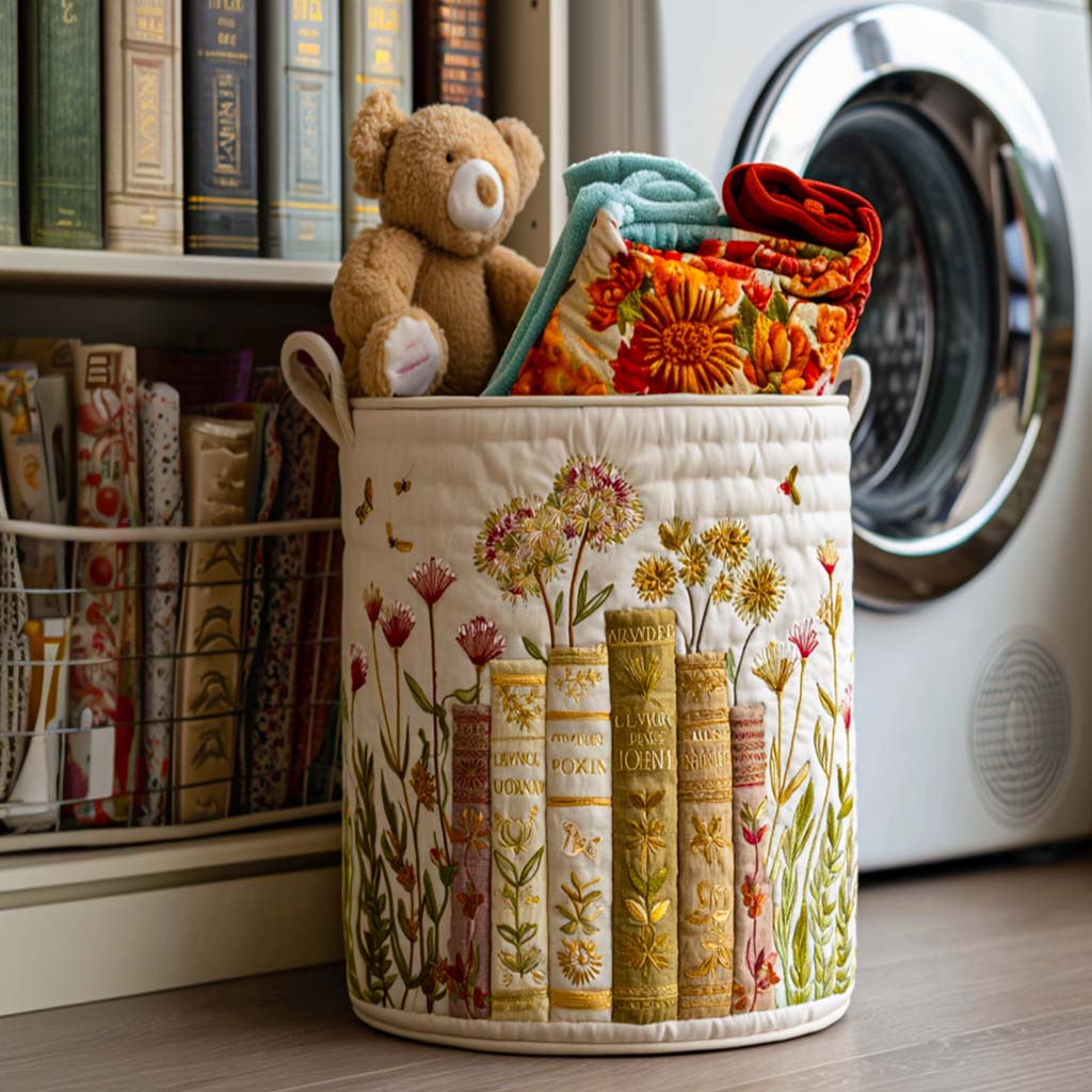 Daily Stories Quilted Laundry Basket 1