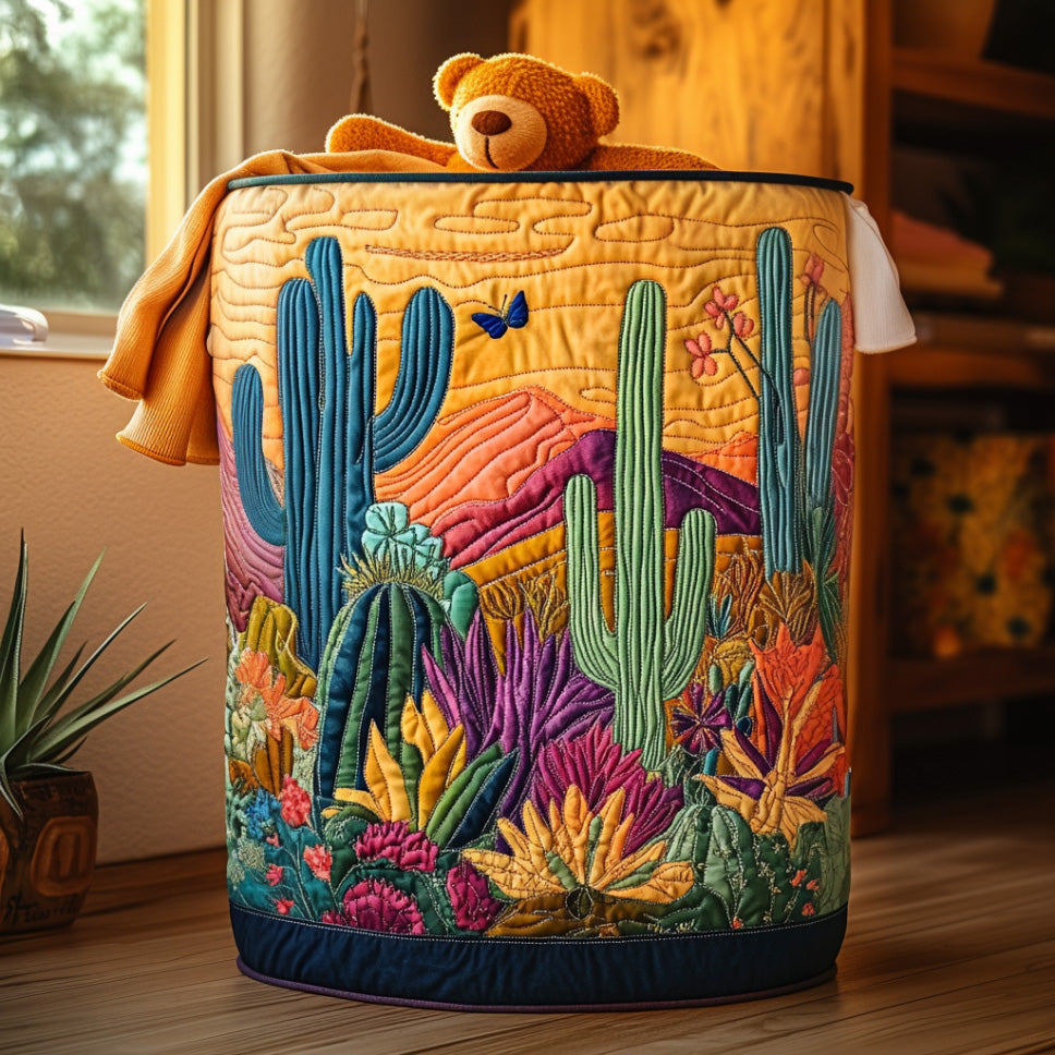 Desert Spirit Quilted Laundry Basket 1