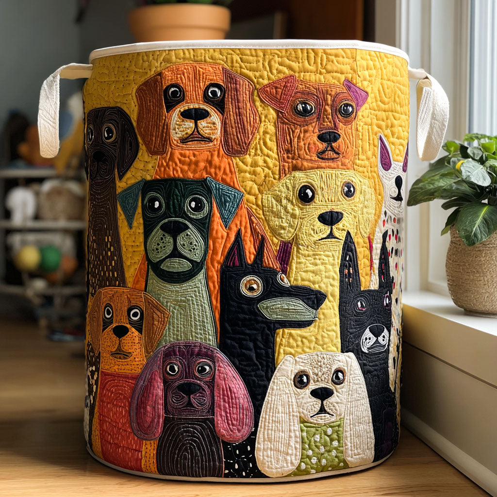 Dog Magic Quilted Laundry Basket 1