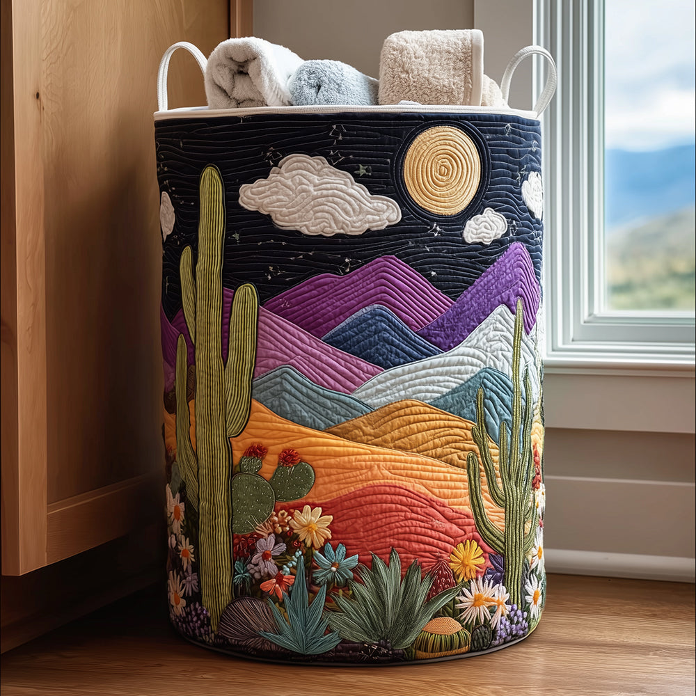 Dunes by Moonlight Quilted Laundry Basket 1