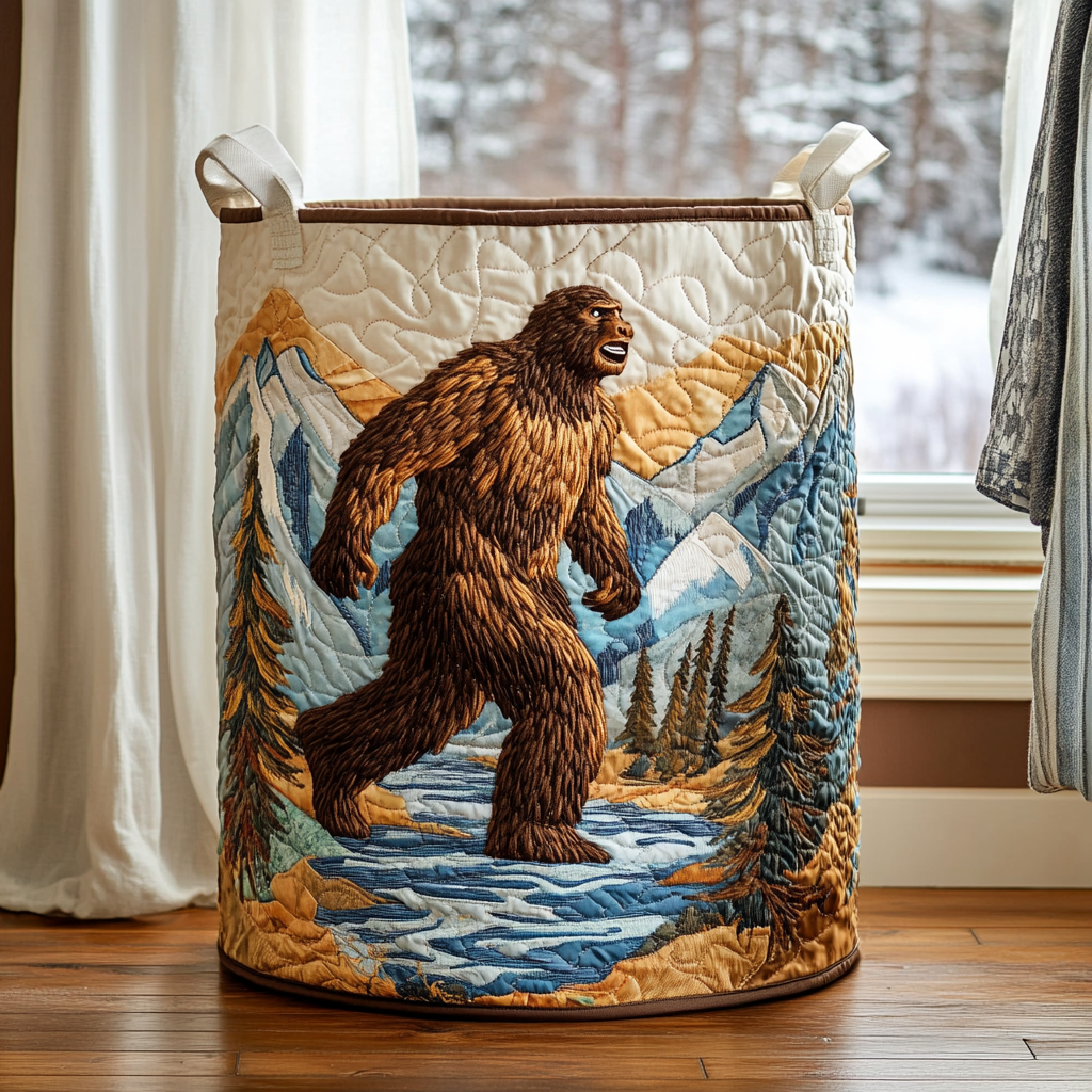 Forest Quilted Laundry Basket 10
