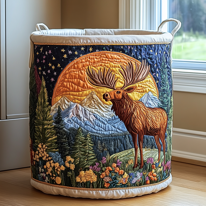 Forest Quilted Laundry Basket 11