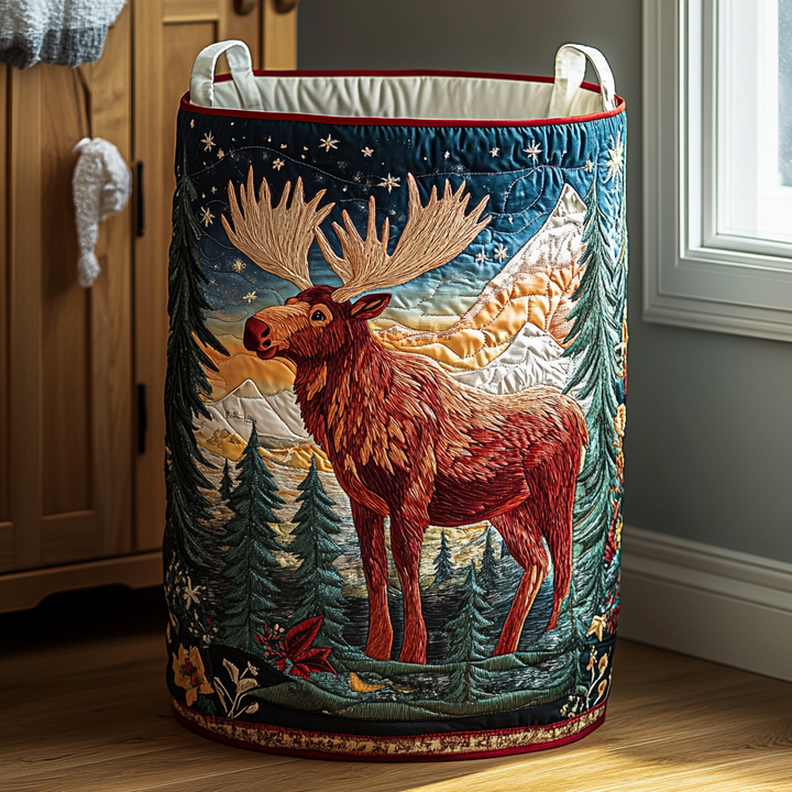 Forest Quilted Laundry Basket 7