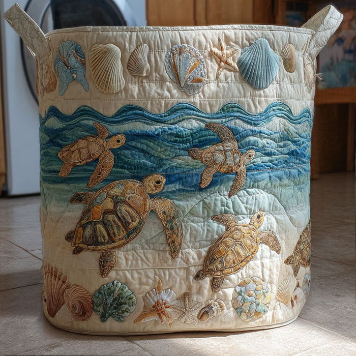 Free and Calm Quilted Laundry Basket 1