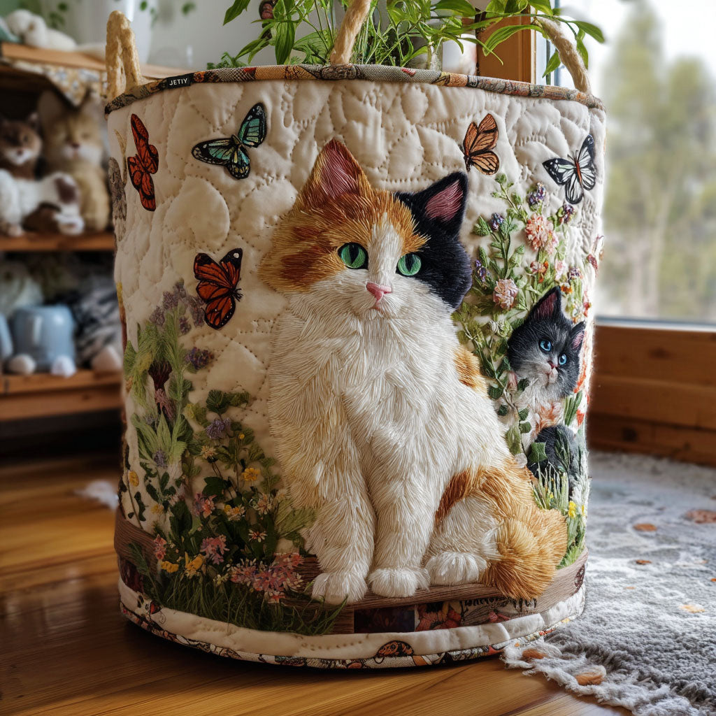 Garden Muse Quilted Laundry Basket 1