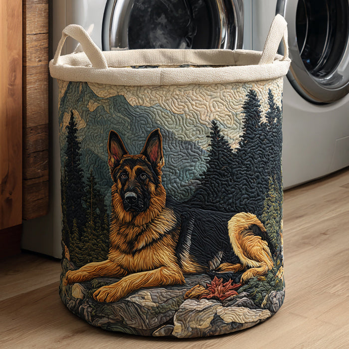 German Shepherd Quilted Laundry Basket 1