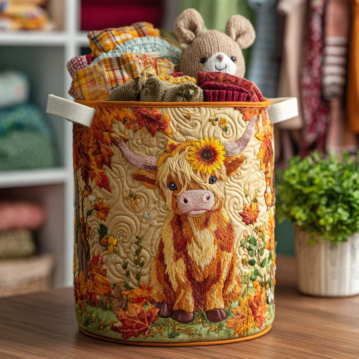 Highland Meadow Quilted Laundry Basket 1
