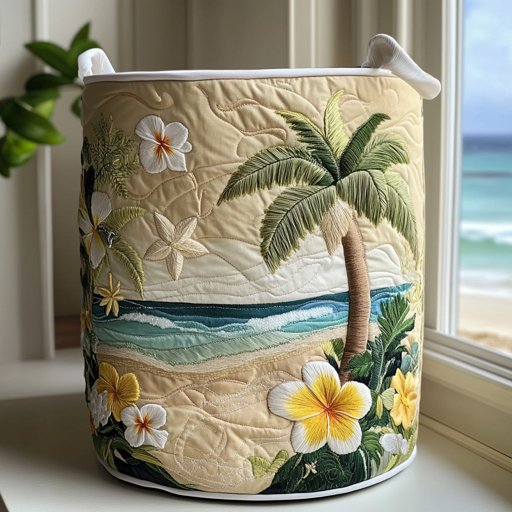 Island Shine Quilted Laundry Basket 1