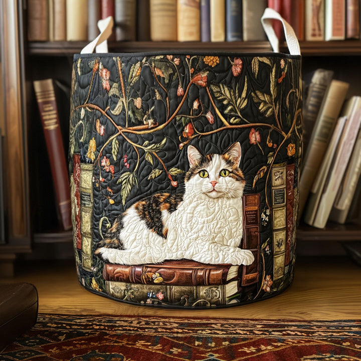 Mystical Cat Quilted Laundry Basket 1