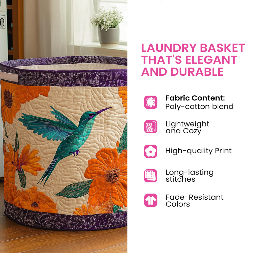 Radiant Sun Quilted Laundry Basket 2