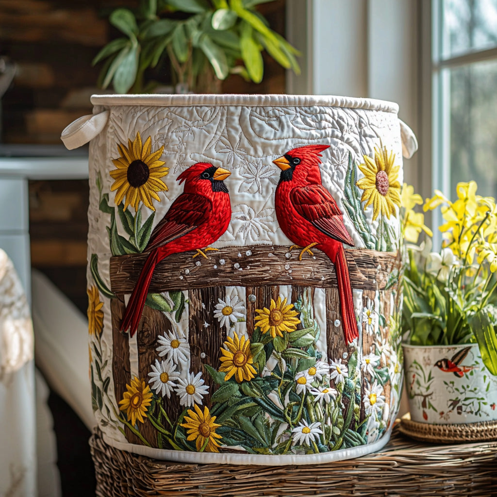 Red Branch Quilted Laundry Basket 1