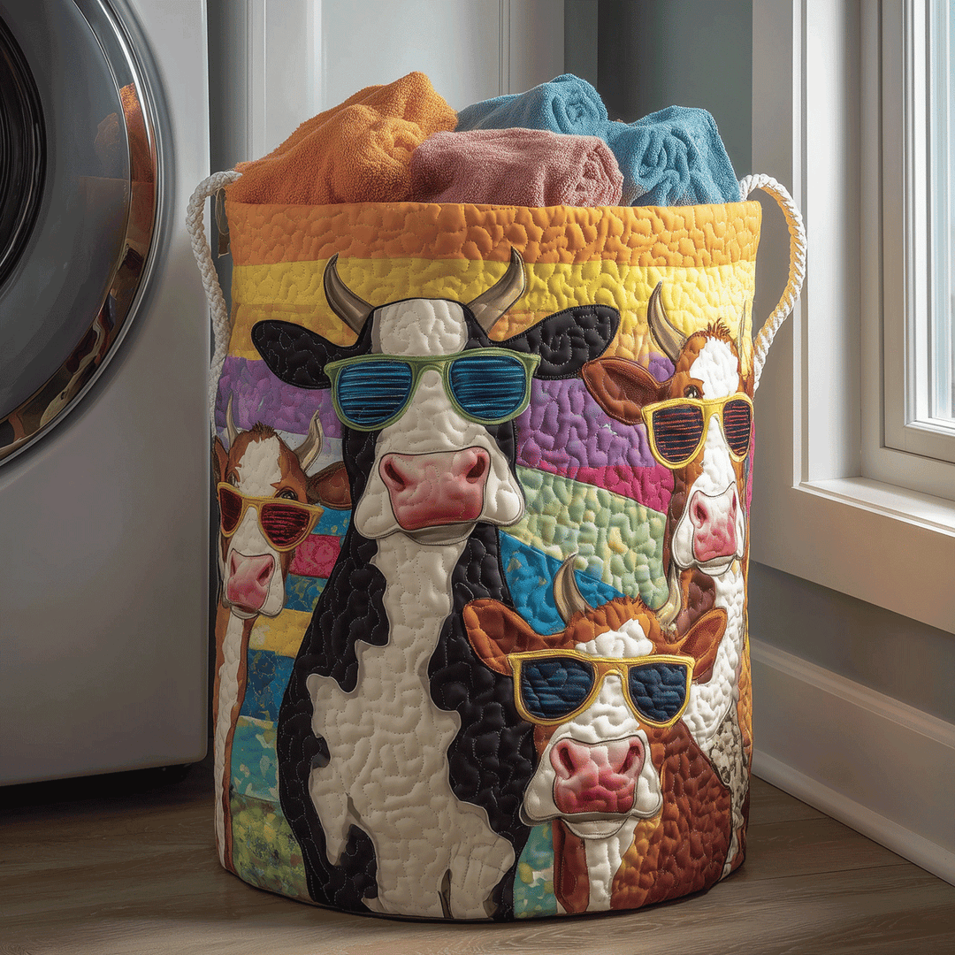 Relaxed Mind Quilted Laundry Basket 1