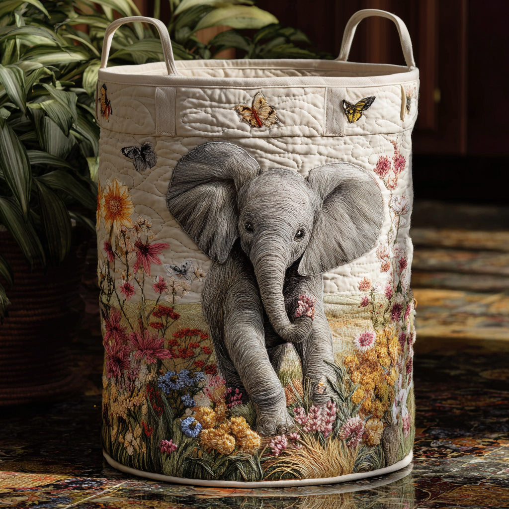 Safari Dream Quilted Laundry Basket 1