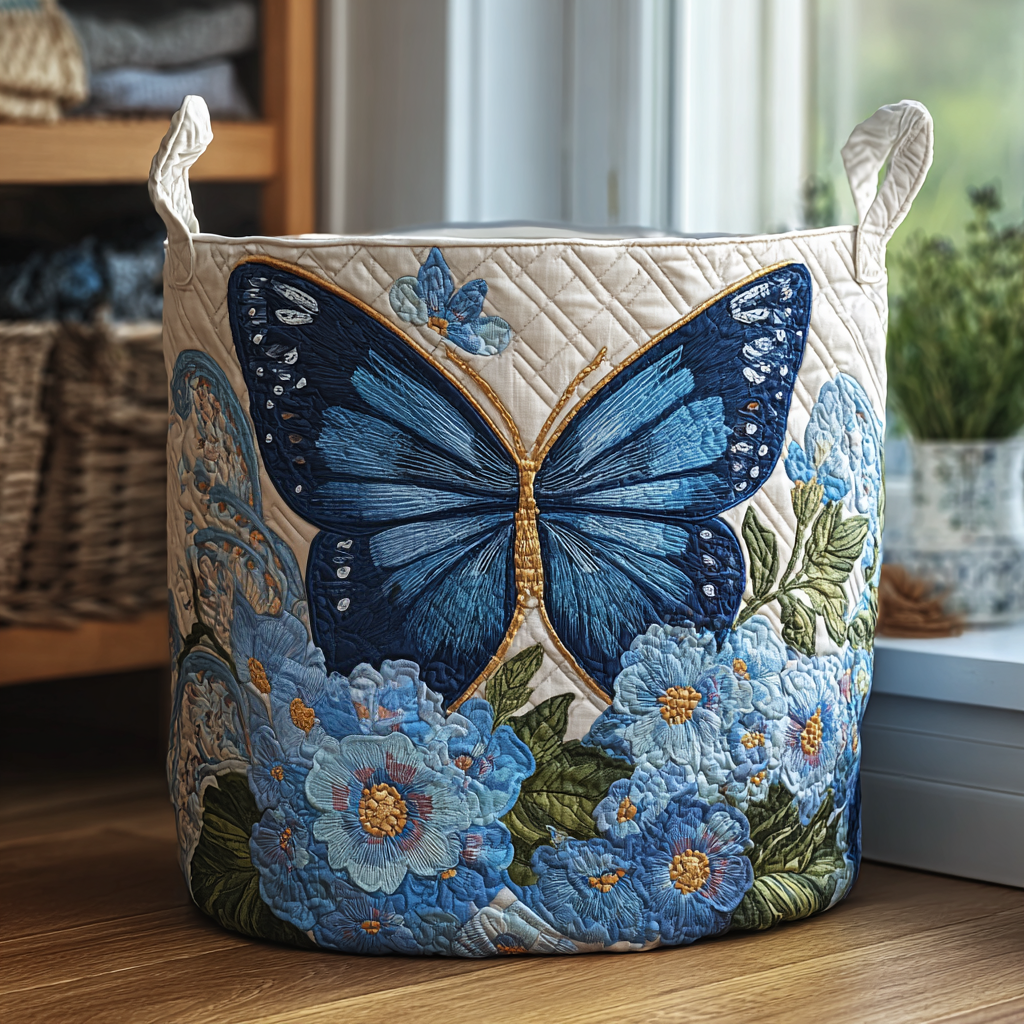 Serene Charm Quilted Laundry Basket 1