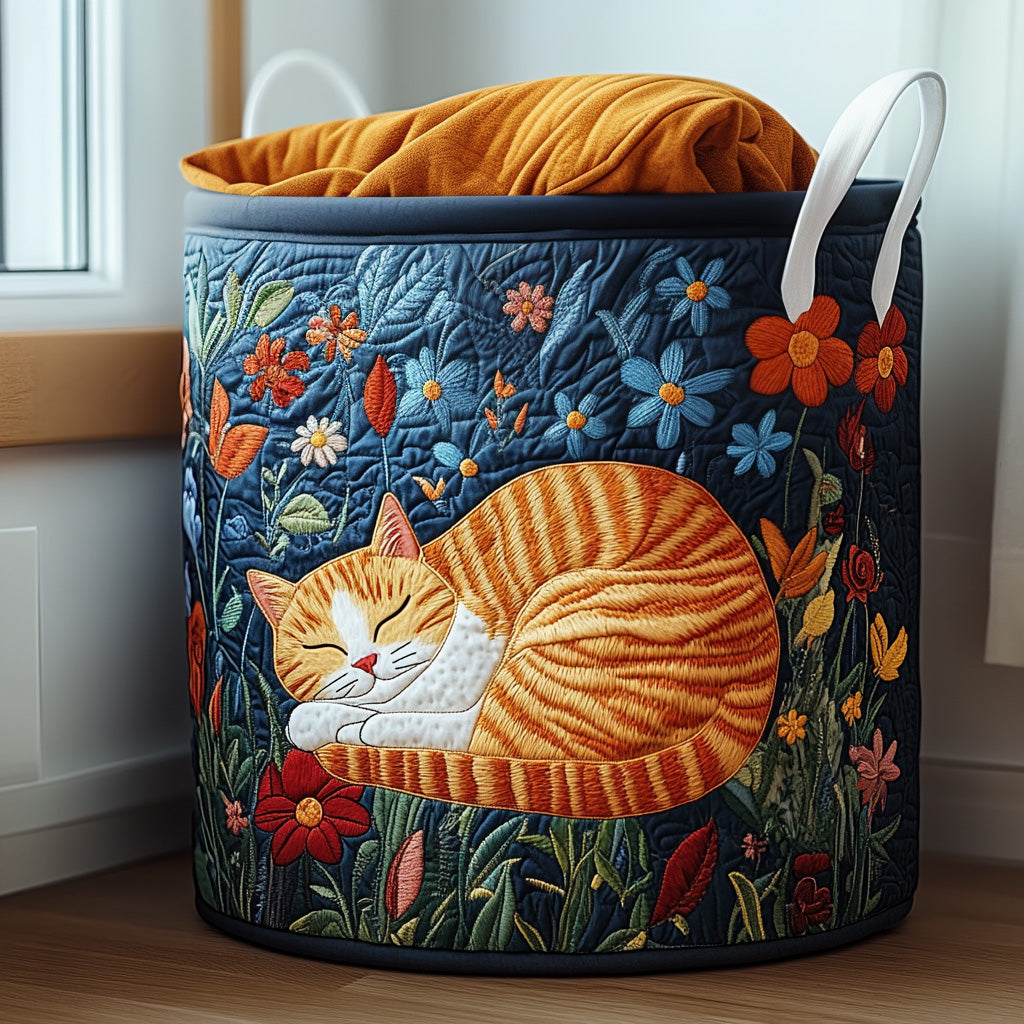 Siesta in the Sun Quilted Laundry Basket 1