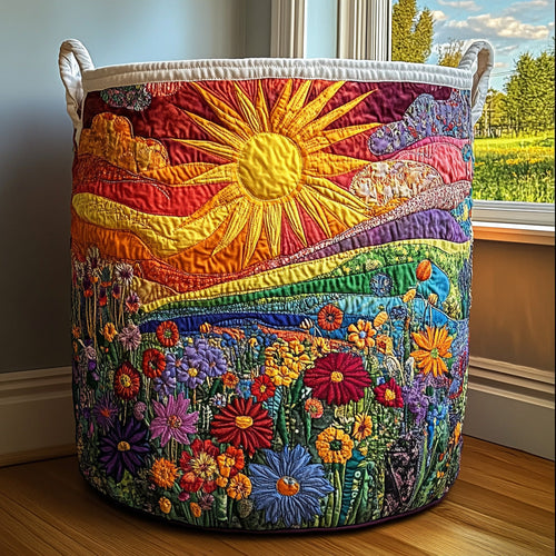 Sunny Indulgence Quilted Laundry Basket