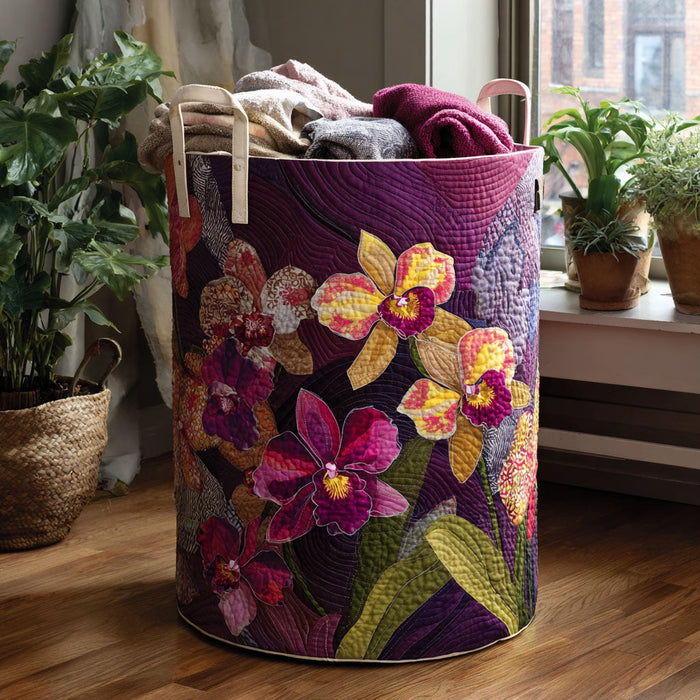Tropical Velvet Quilted Laundry Basket 1
