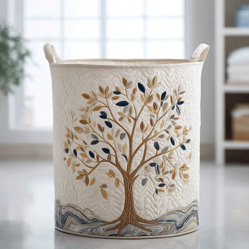 Vital Bloom Quilted Laundry Basket 1