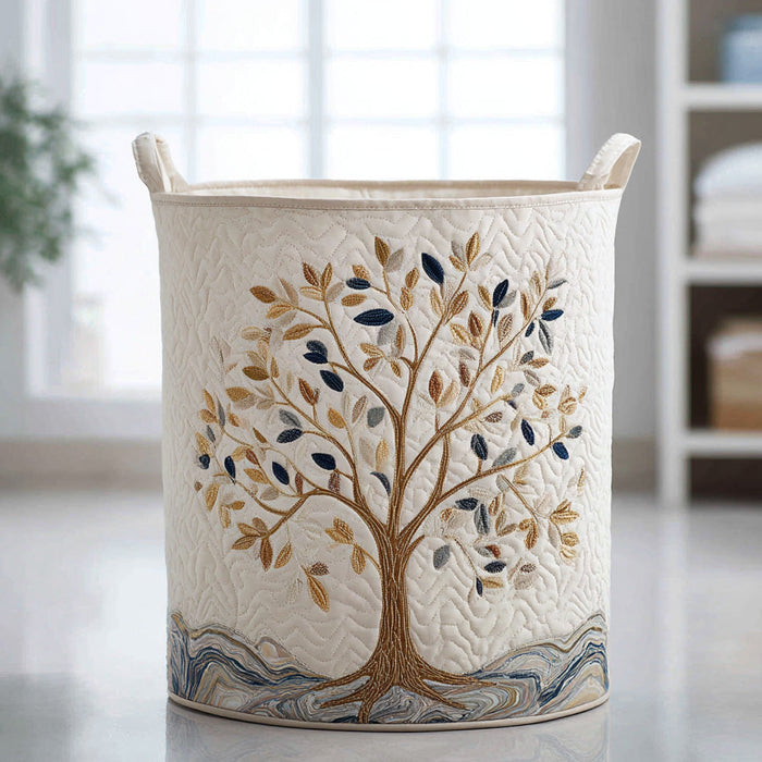 Vital Bloom Quilted Laundry Basket 1