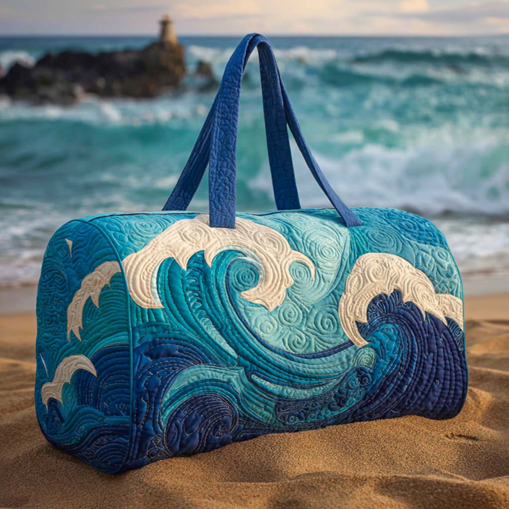 Rising Wave Quilted Duffle Bag 1