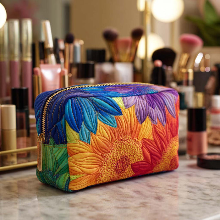 Summer Bloom Quilted Makeup Bag 1