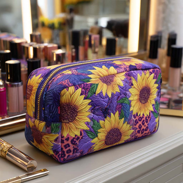 Sun Charm Quilted Makeup Bag 1