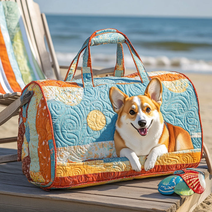Sunshine Smile Quilted Duffle Bag 1