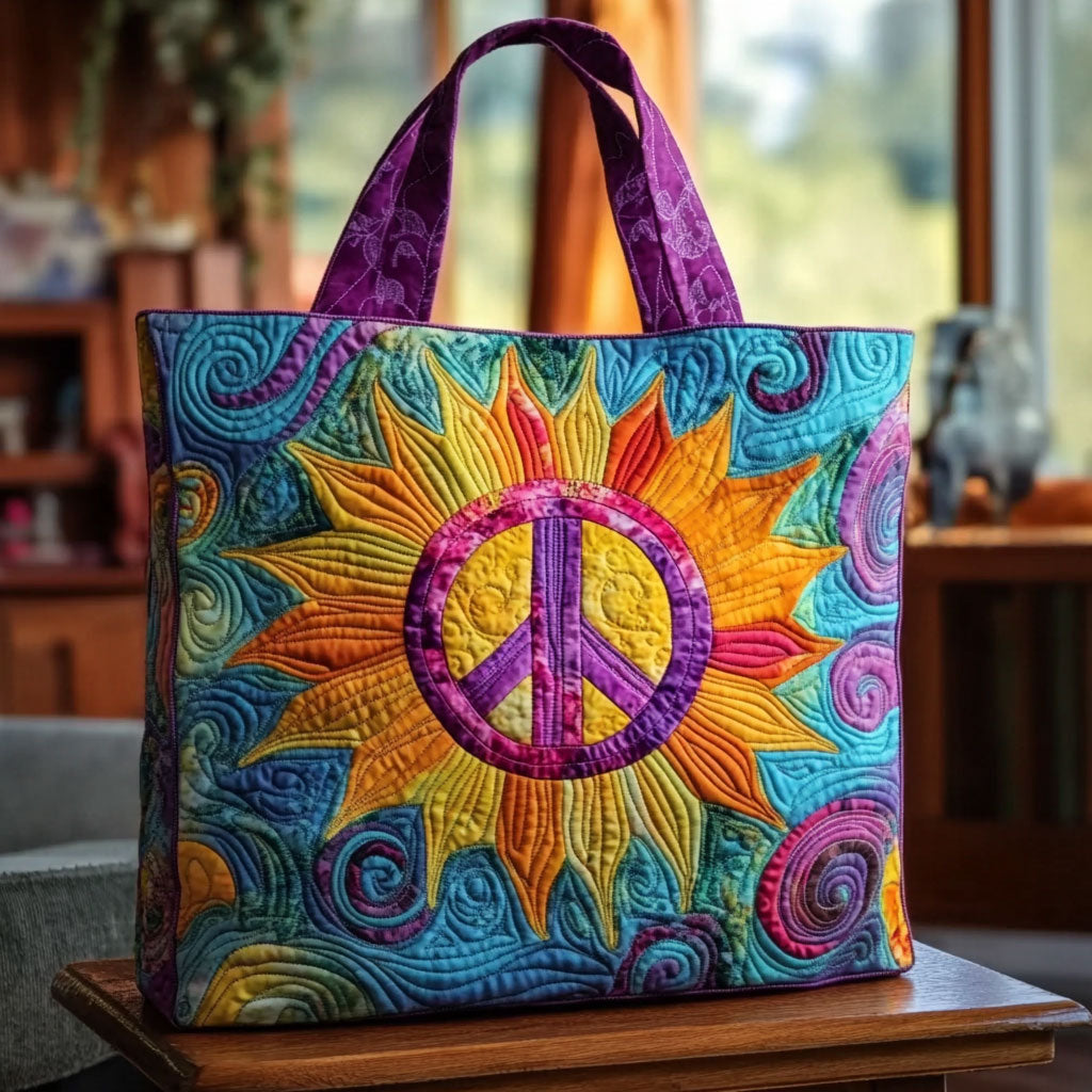 Soulshine Sunflower Quilted Tote Bag 1