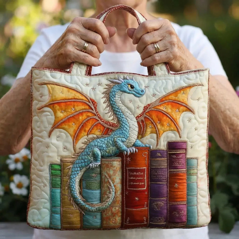 Quilted Bag - Emerald Dragon Book Guardian 2