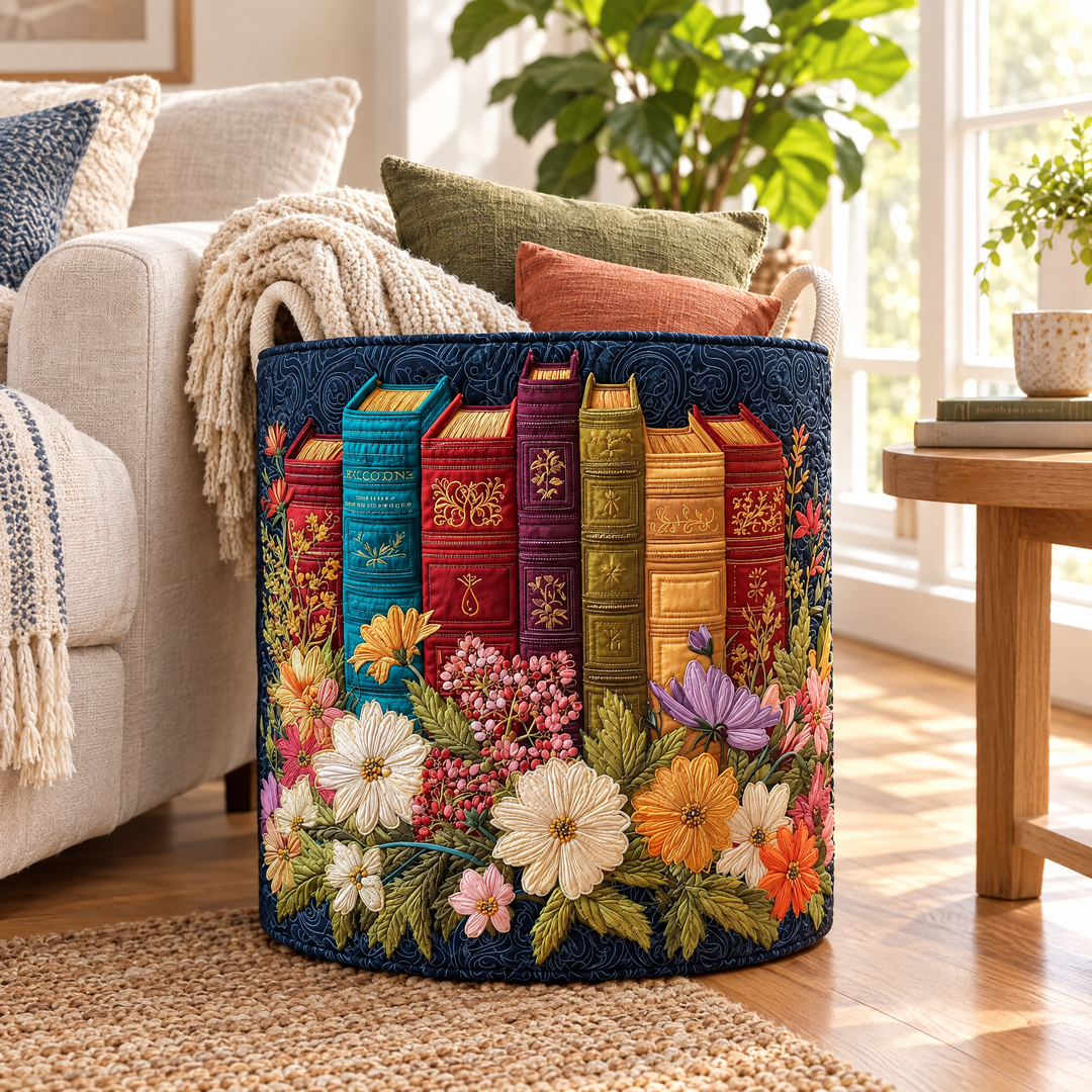 Classic Style Quilted Laundry Basket 3