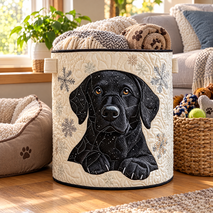 Snow Friends Quilted Laundry Basket 4