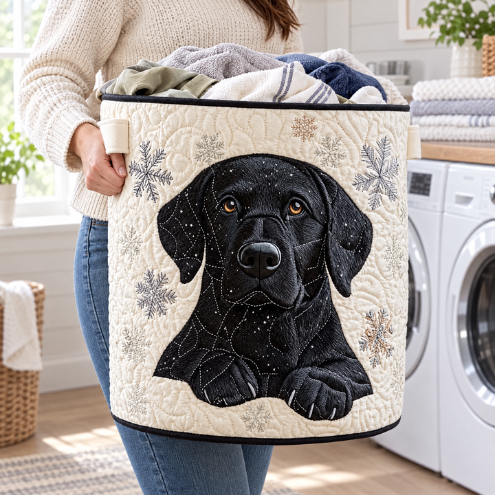 Snow Friends Quilted Laundry Basket 3