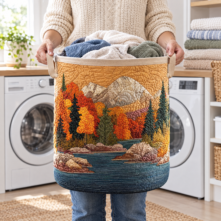 Autumn River Quilted Laundry Basket 3