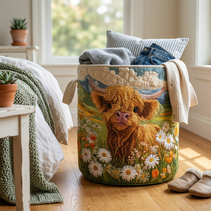 Blooming Highlands Quilted Laundry Basket 4