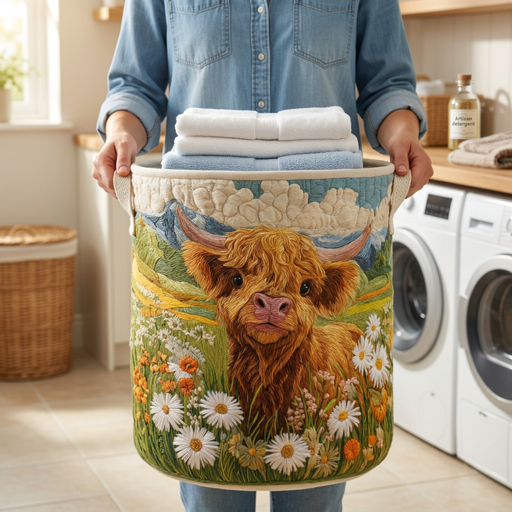 Blooming Highlands Quilted Laundry Basket 3
