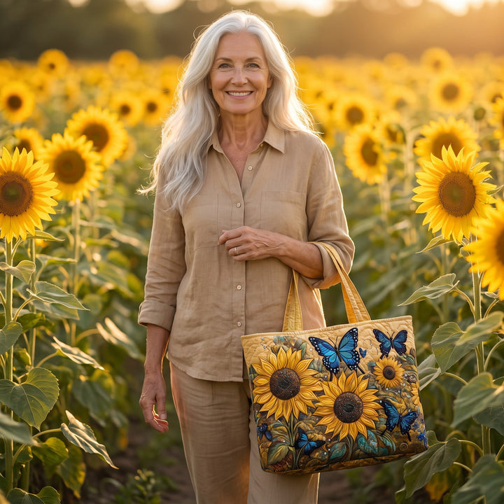 Artisan Bag - Sunflowers and Blue Butterflies 2